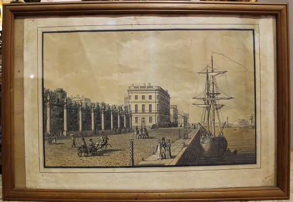 Старинная русская гравюра 1820 год