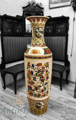 Большая китайская Ваза в стиле шинуазри 